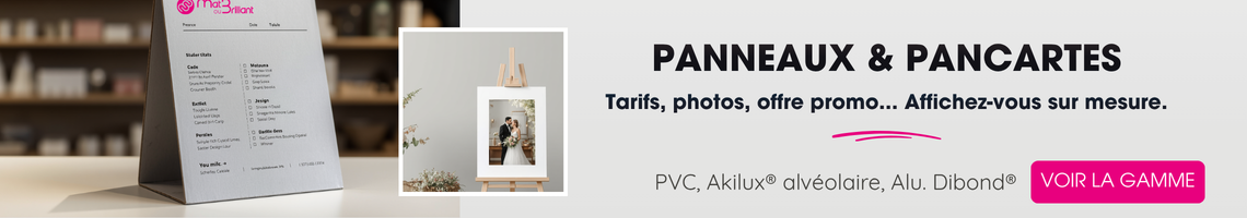 Impression pancartes et chevalets